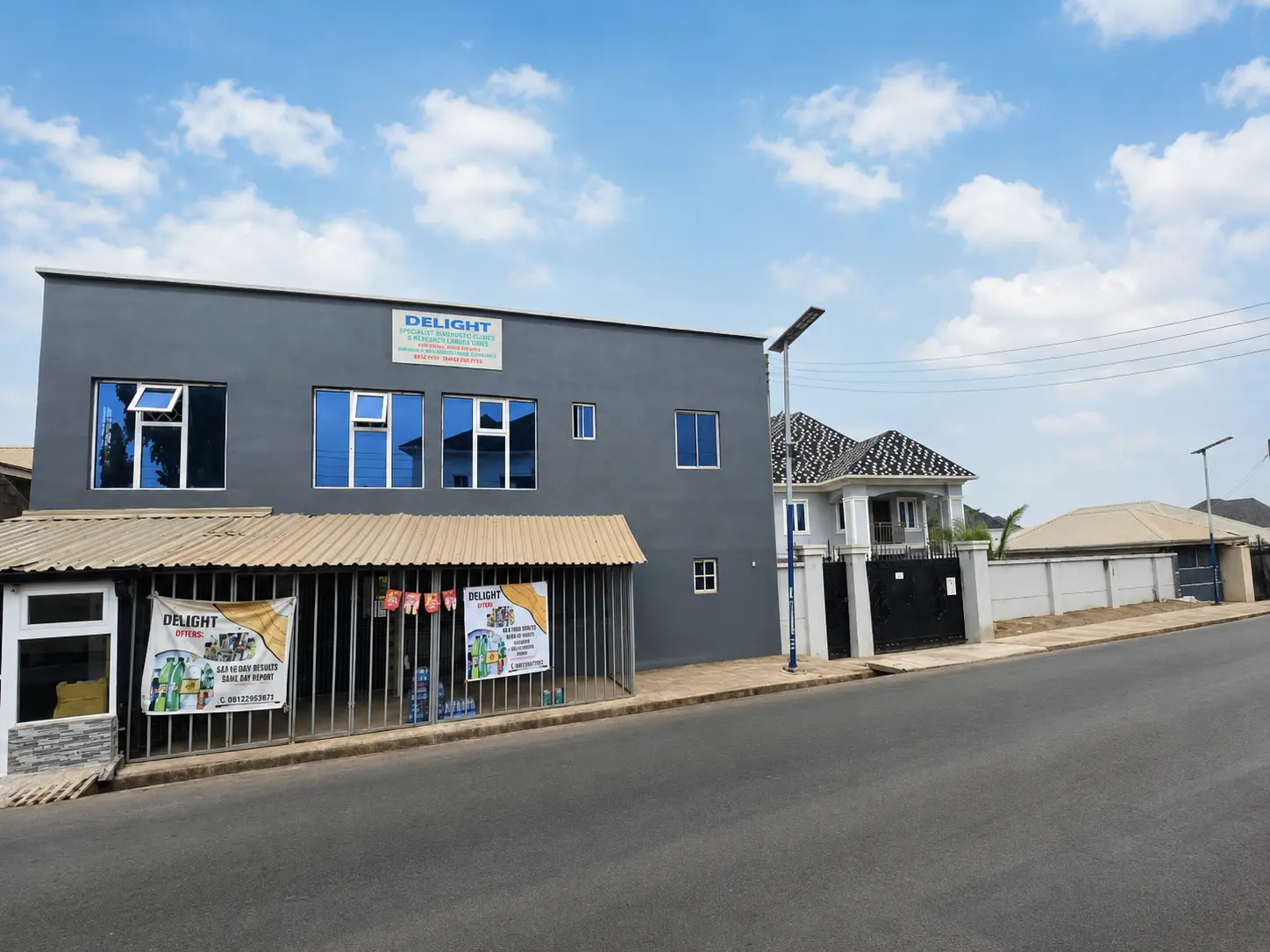 Exterior of Delight Specialist Diagnostic Clinics in Alagbaka, Akure
